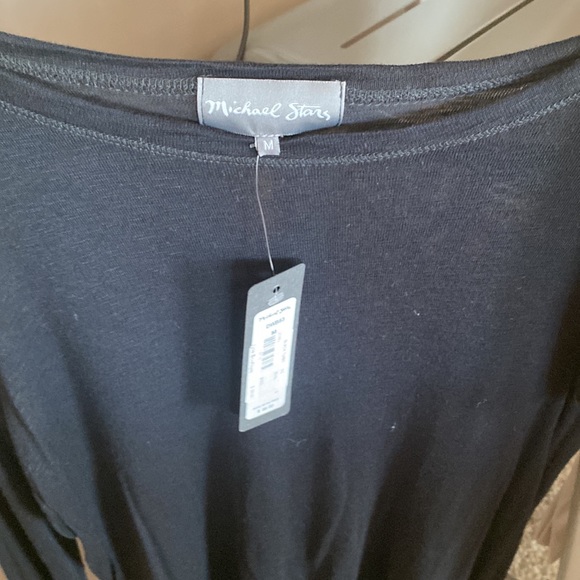 Michael Stars black with tan piping tunic - Picture 4 of 4